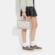 Coach Outlet Rowan Satchel In Signature Canvas With Bee Print