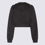 Off-White Black And White Cotton Sweatshirt