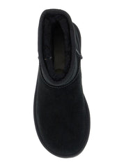 'Classic Mini Platform' Black Ankle Boots With Platform In Suede Woman