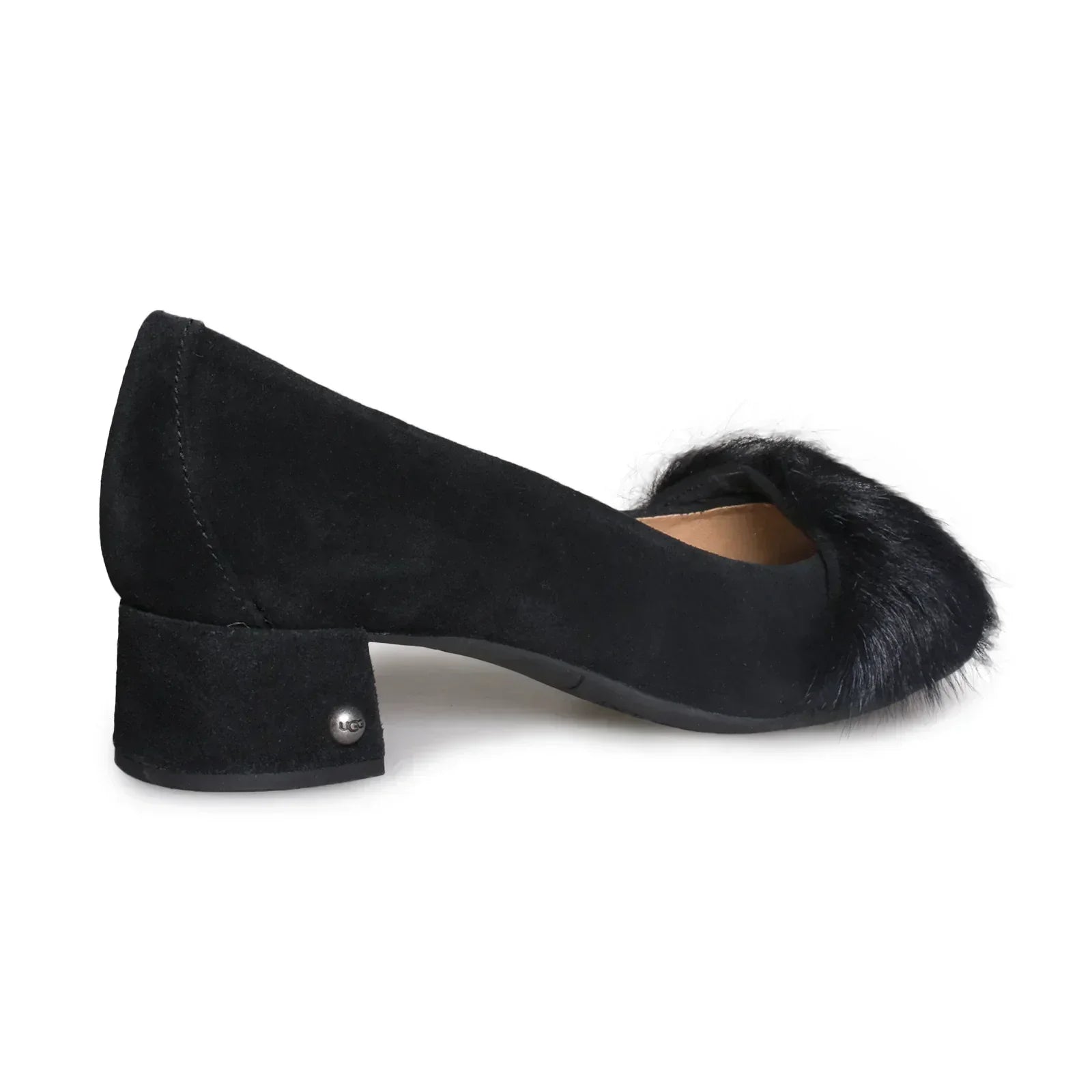 UGG Koa Fluff Heel Black Shoes - Women's