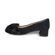 UGG Koa Fluff Heel Black Shoes - Women's