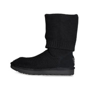 UGG Purl Cardy Knit Black Boots - Women's