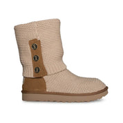 UGG Purl Cardy Knit Cream Boots - Women's