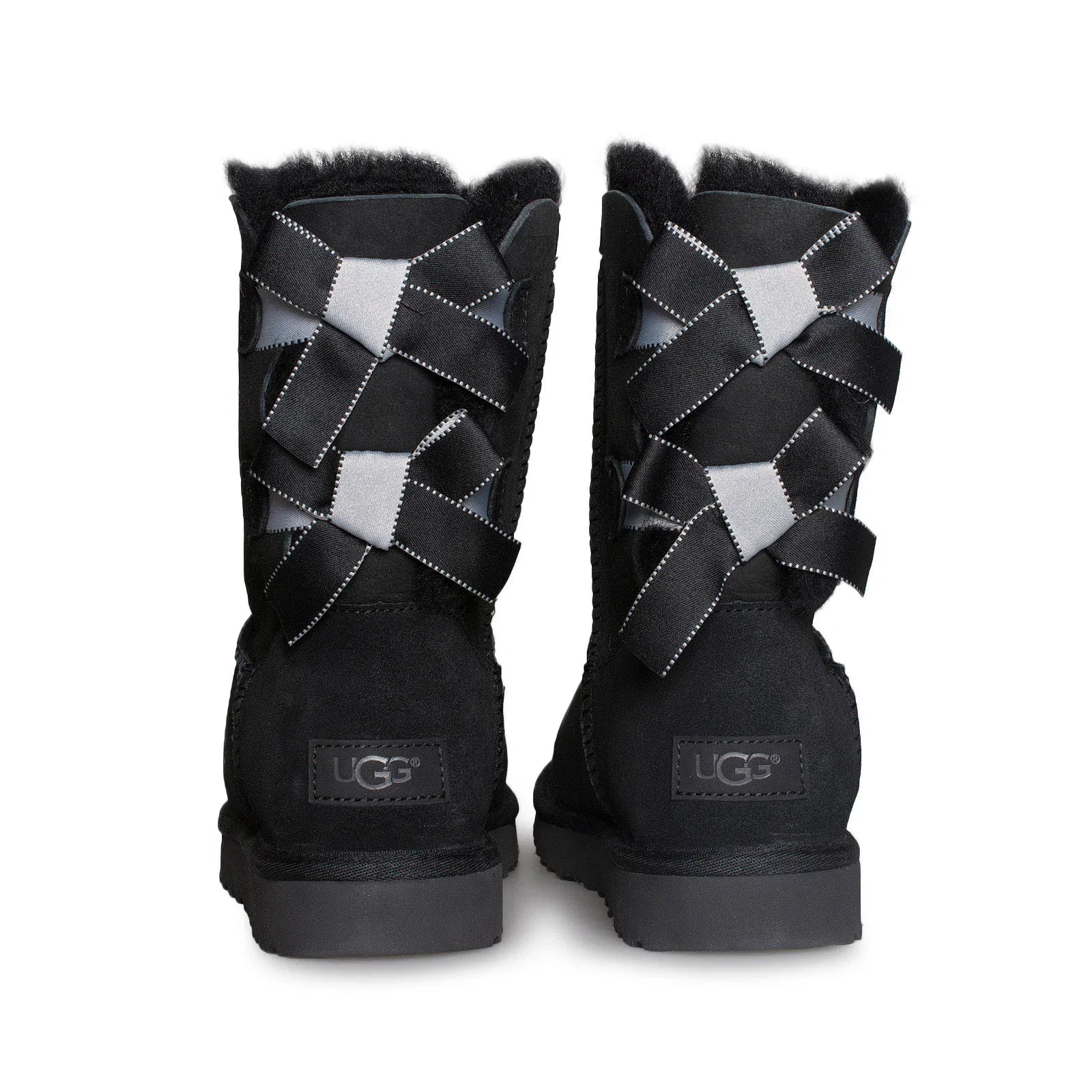 UGG Bailey Bow II Shimmer Black Boots - Women's