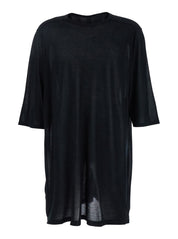 'Jumbo' Black Round Neck T-Shirt In Cotton Man