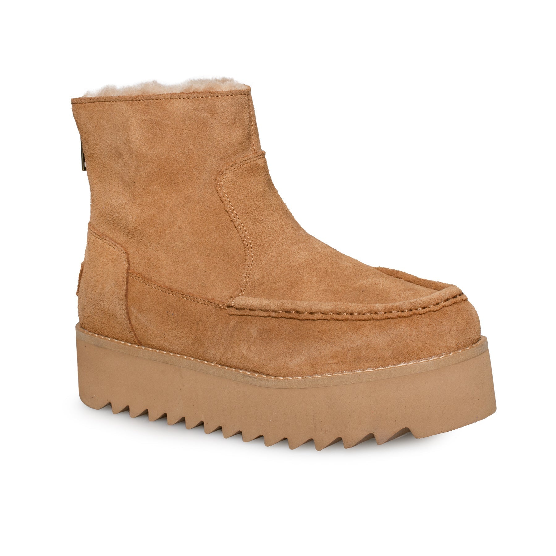 UGG Rising Heel Zip Chestnut Boots - Women's