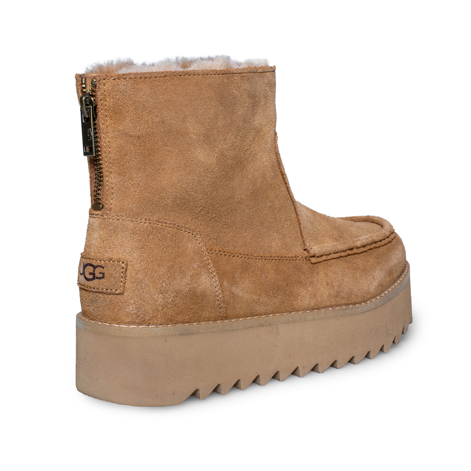 UGG Rising Heel Zip Chestnut Boots - Women's