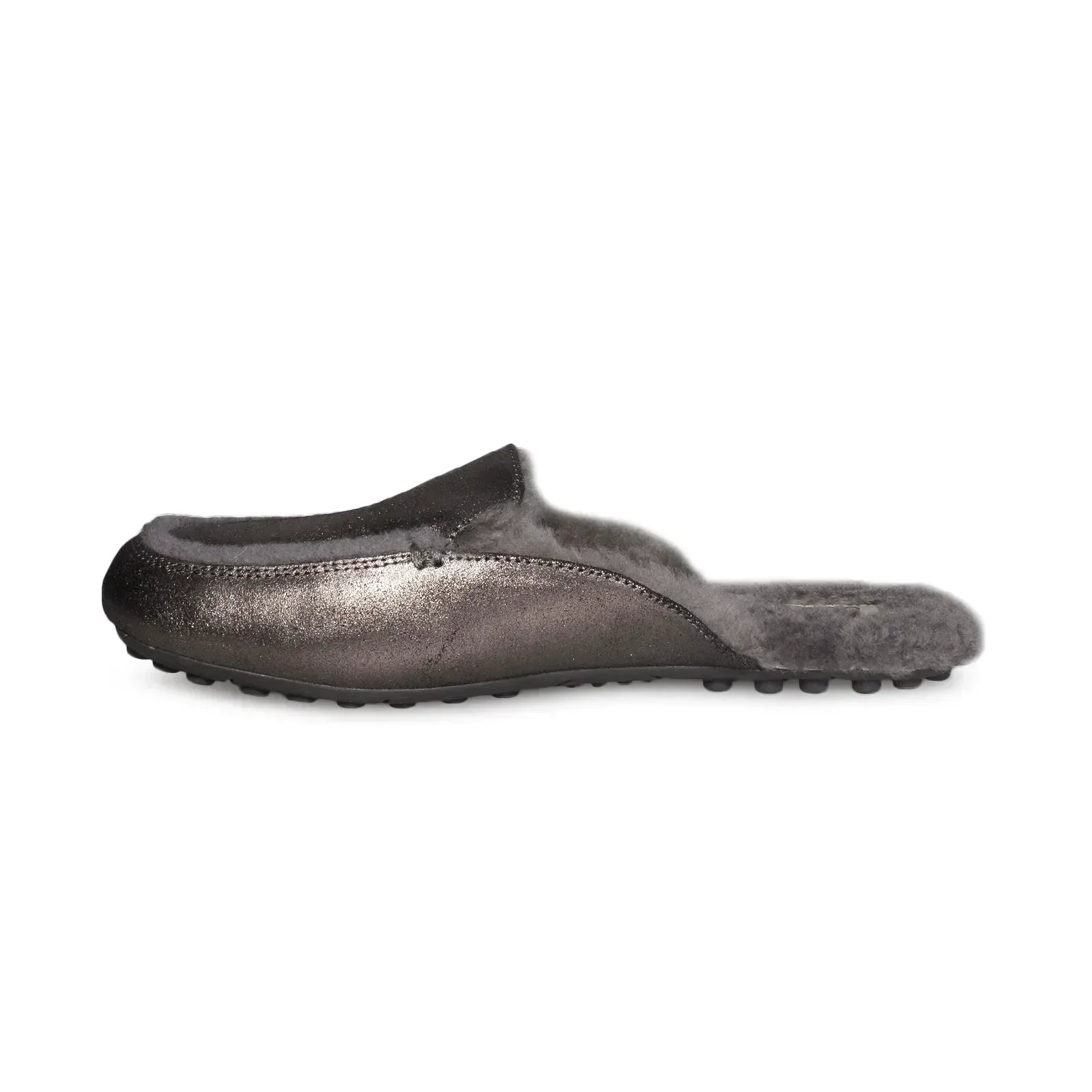 UGG Lane Metallic Gunmetal Slippers - Women's