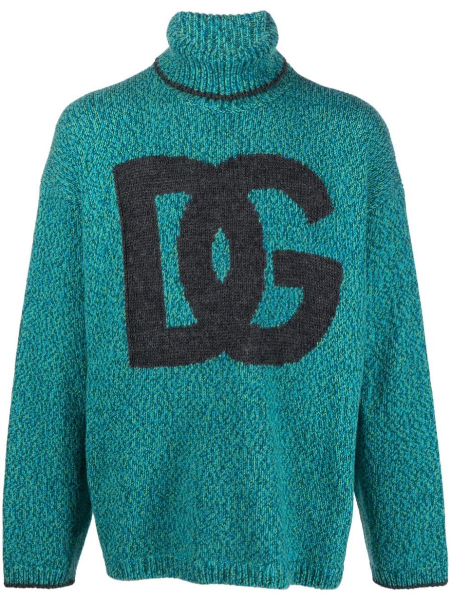 Dolce & Gabbana Wool Blend High Neck Sweater