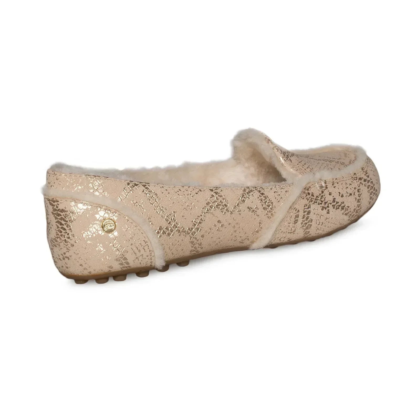 UGG Hailey Metallic Snake Gold Slippers - Women's