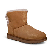 UGG Mini Bailey Bow Glimmer Chestnut Boots - Women's