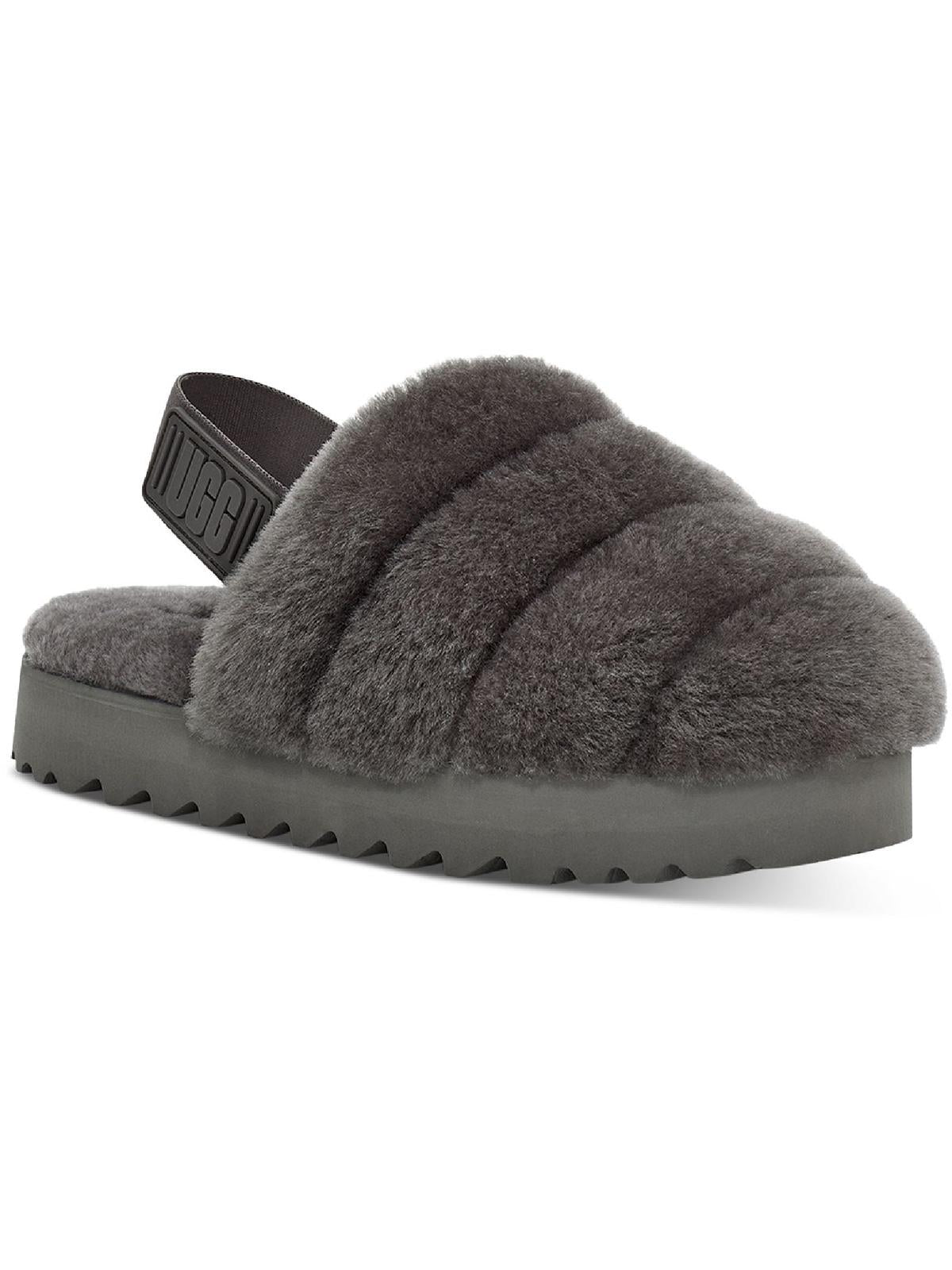 Super Fluff Womens Shearling Cozy Slingback Slippers