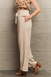 Perfee Tie Waist Long Pants