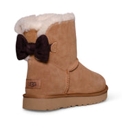 UGG Mini Bailey Ribbed Bow Chestnut Boots - Women's