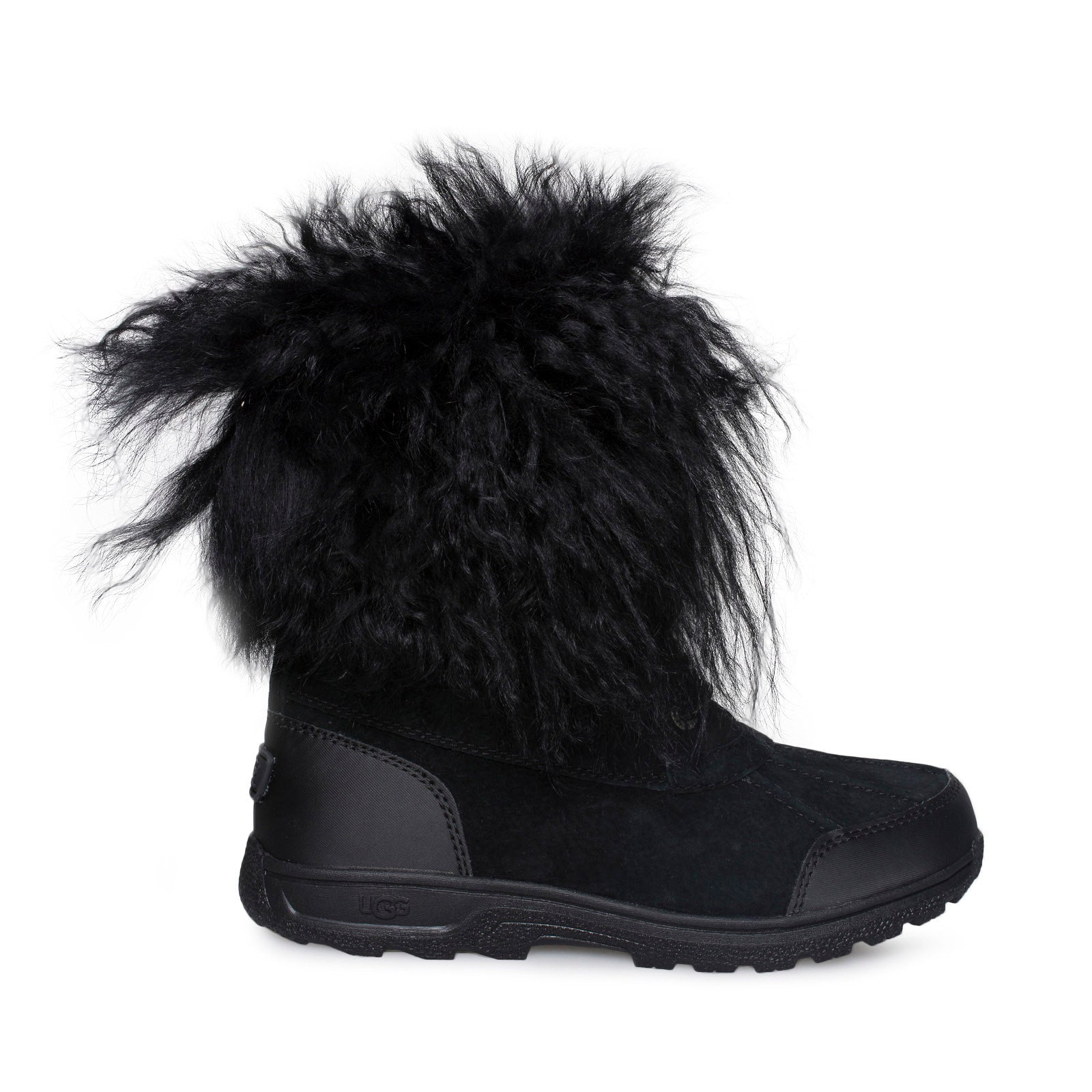 UGG Butte II Fluff Black Boots - Youth