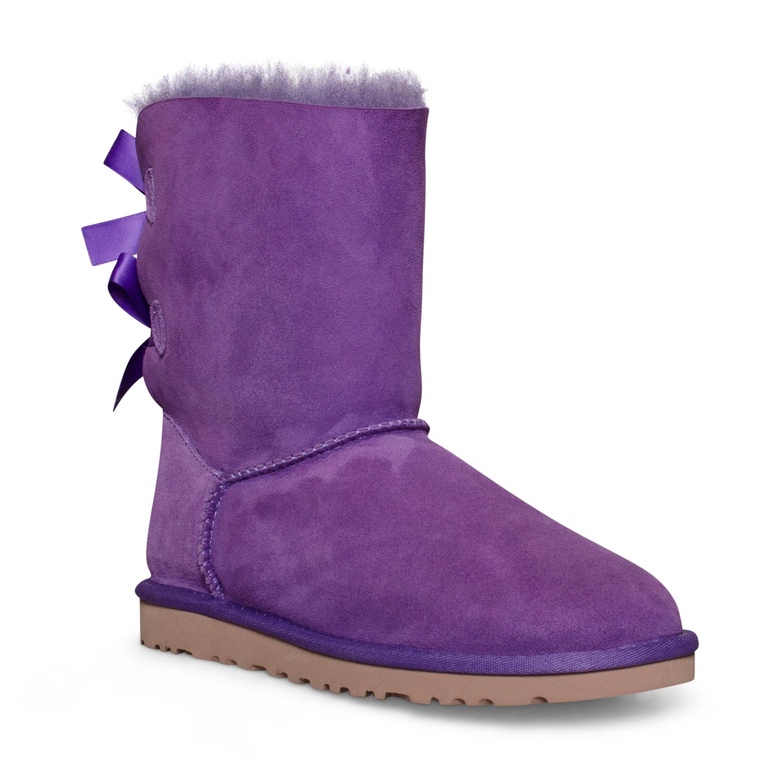 UGG Bailey Bow Purple Boots - Women's