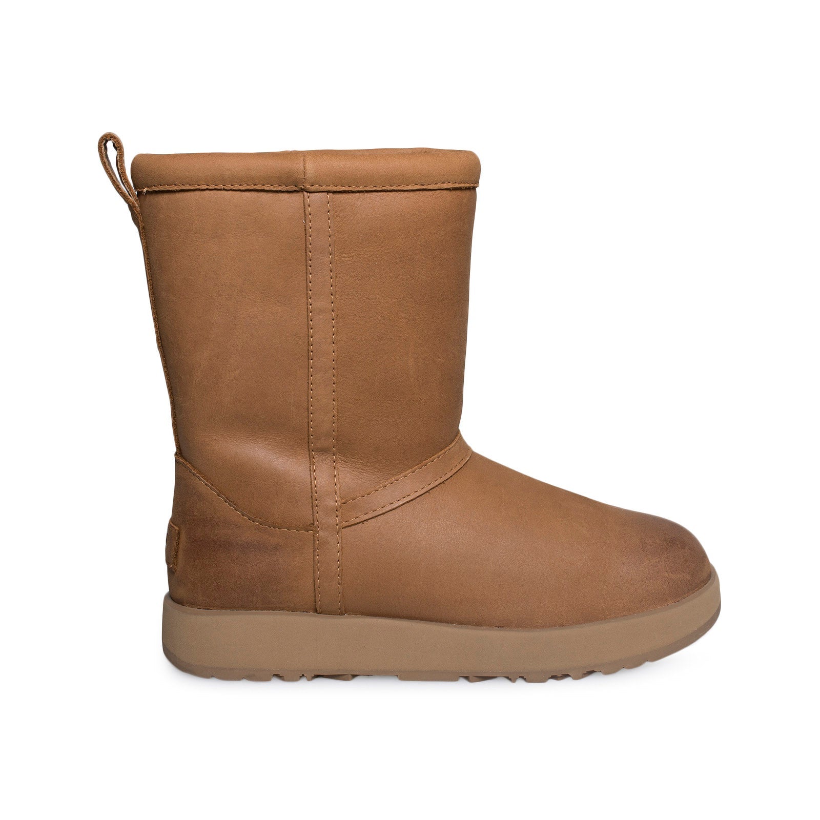 UGG Classic Short Leather Waterproof Chestnut Boots - Women's