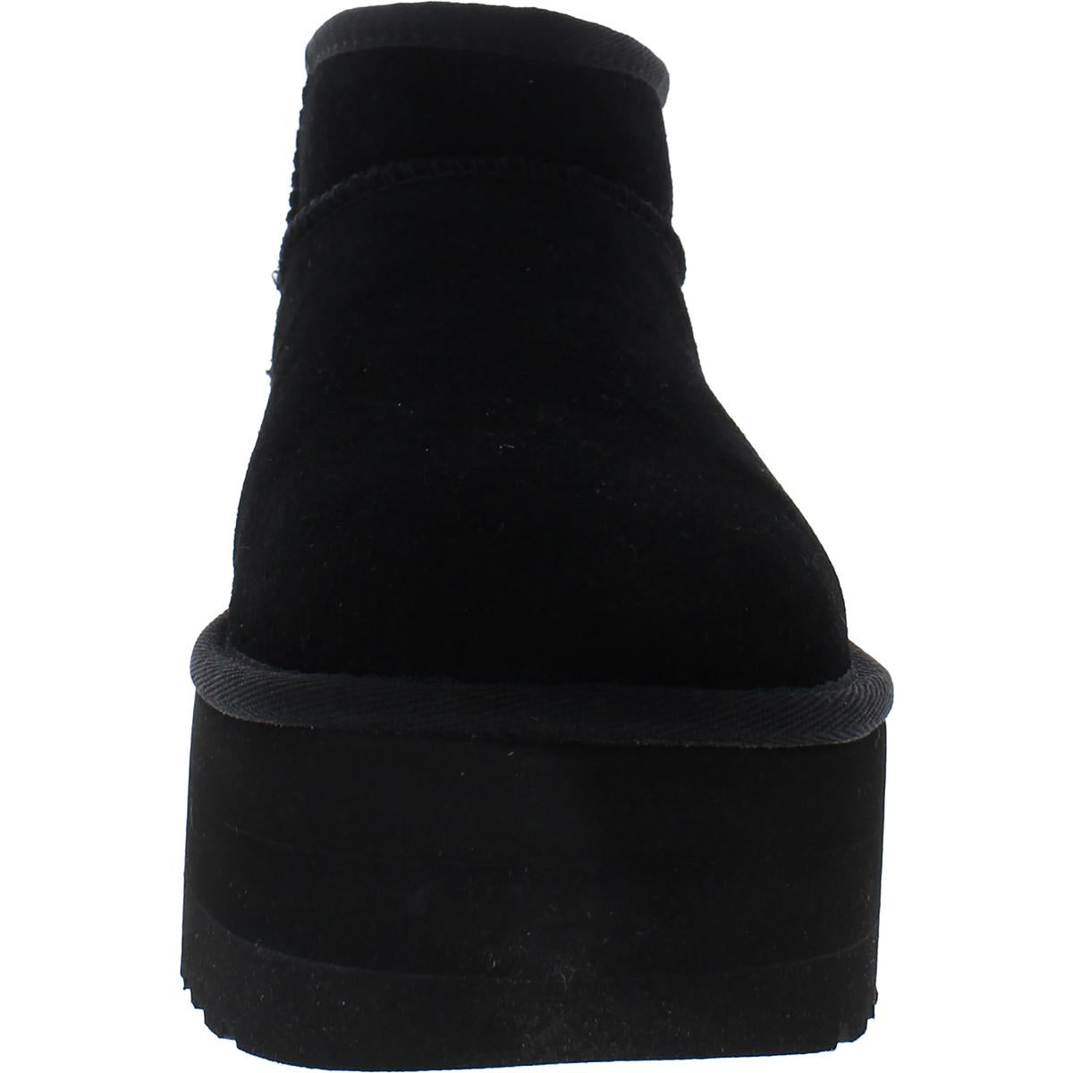 Classic Ultra Mini Platform Womens Suede Sherpa Ankle Boots