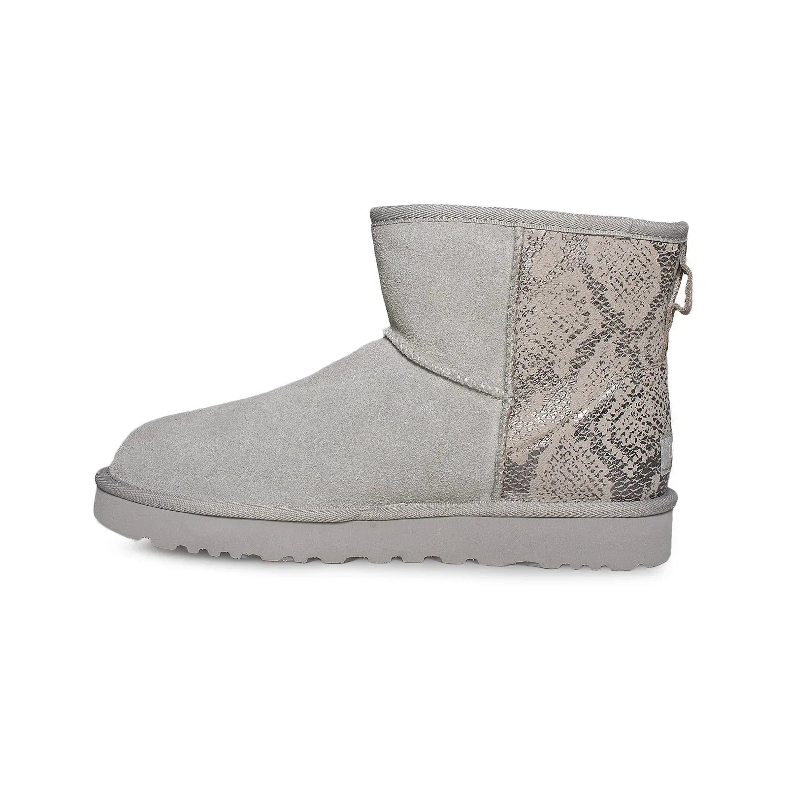 UGG Classic Mini Metallic Snake Silver Boots - Women's