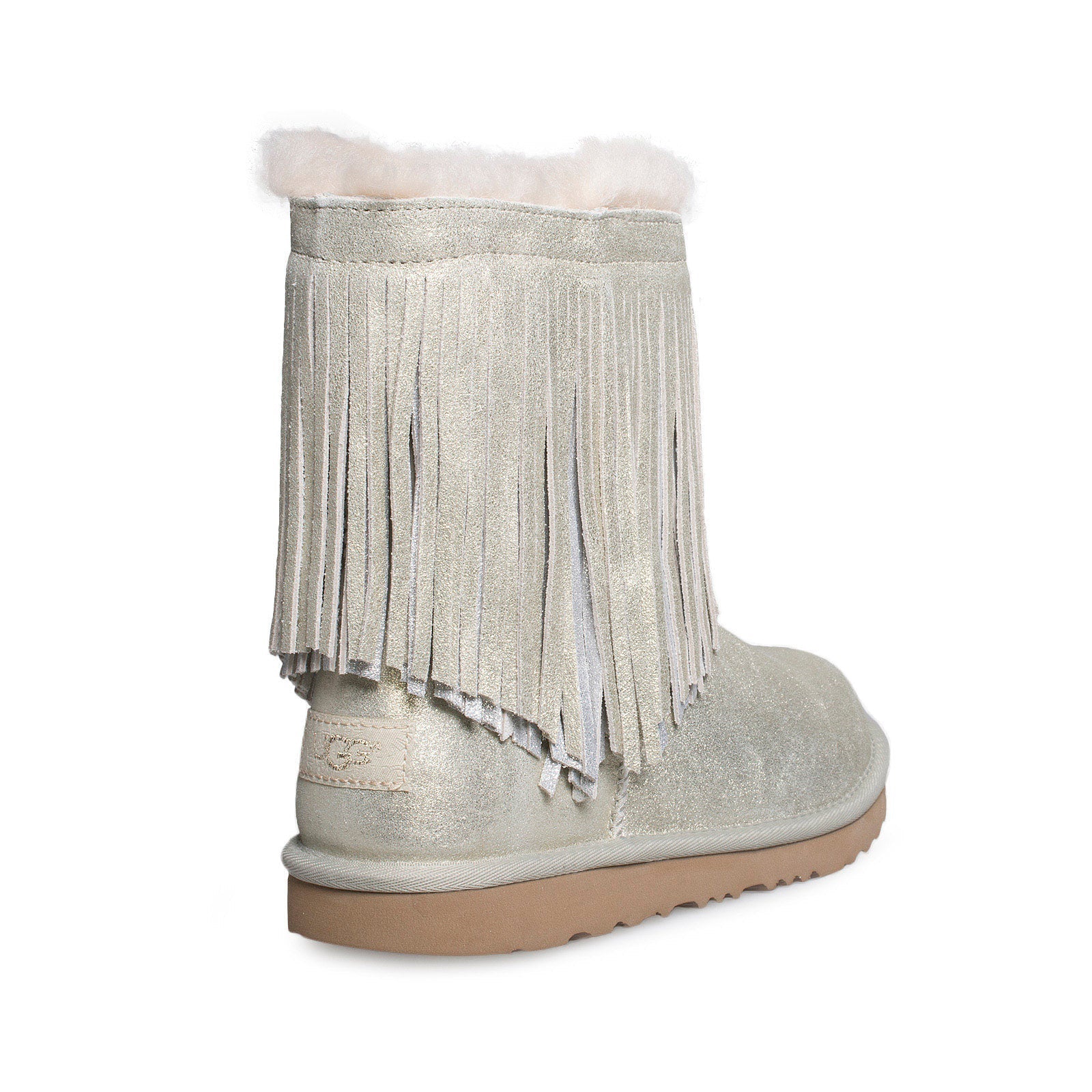 UGG Classic Short II Fringe Gold Boots - Youth's