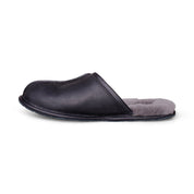 UGG Scuff Leather Black Slippers - Men's