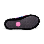 UGG Fluff Yeah Slide Black Tuffy Pink Multi Slippers - Women's