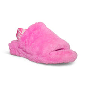 UGG Fluff Yeah Slide Pink Rose Sandals - Women's