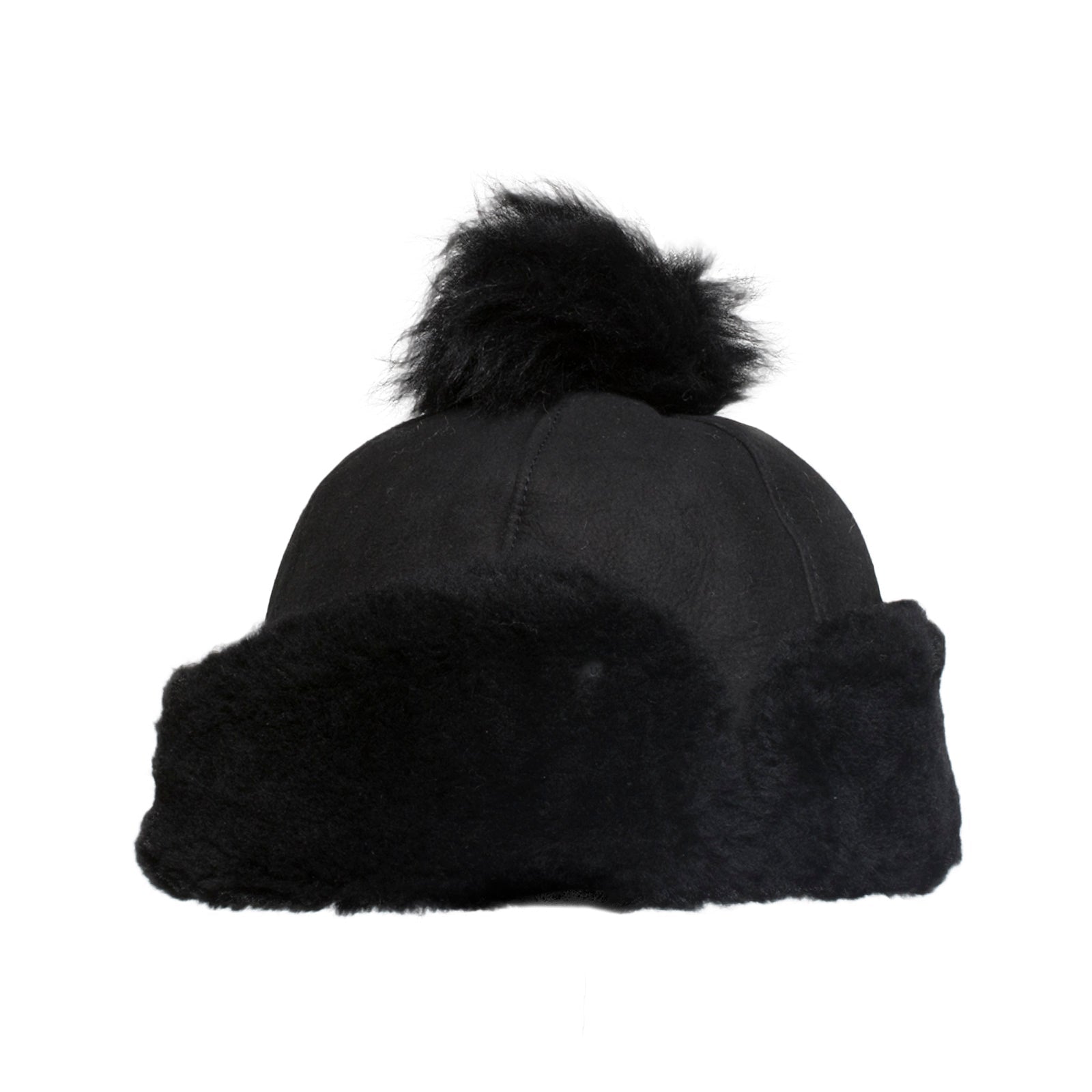 UGG Sheepskin Pom Black Hat - Woman's