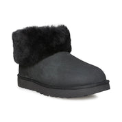 UGG Classic Mini Fluff Black Boots - Women's