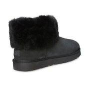 UGG Classic Mini Fluff Black Boots - Women's