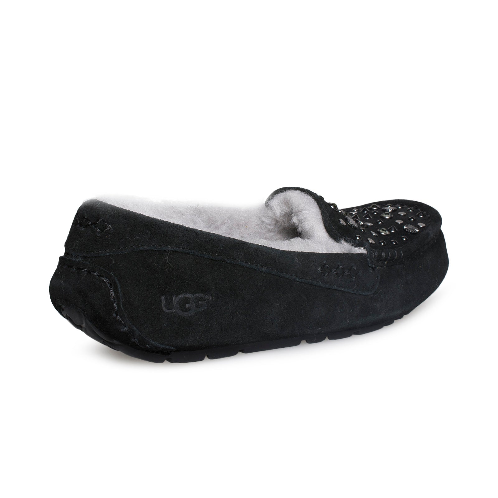 UGG Ansley Studded Bling Black Slippers - Women's