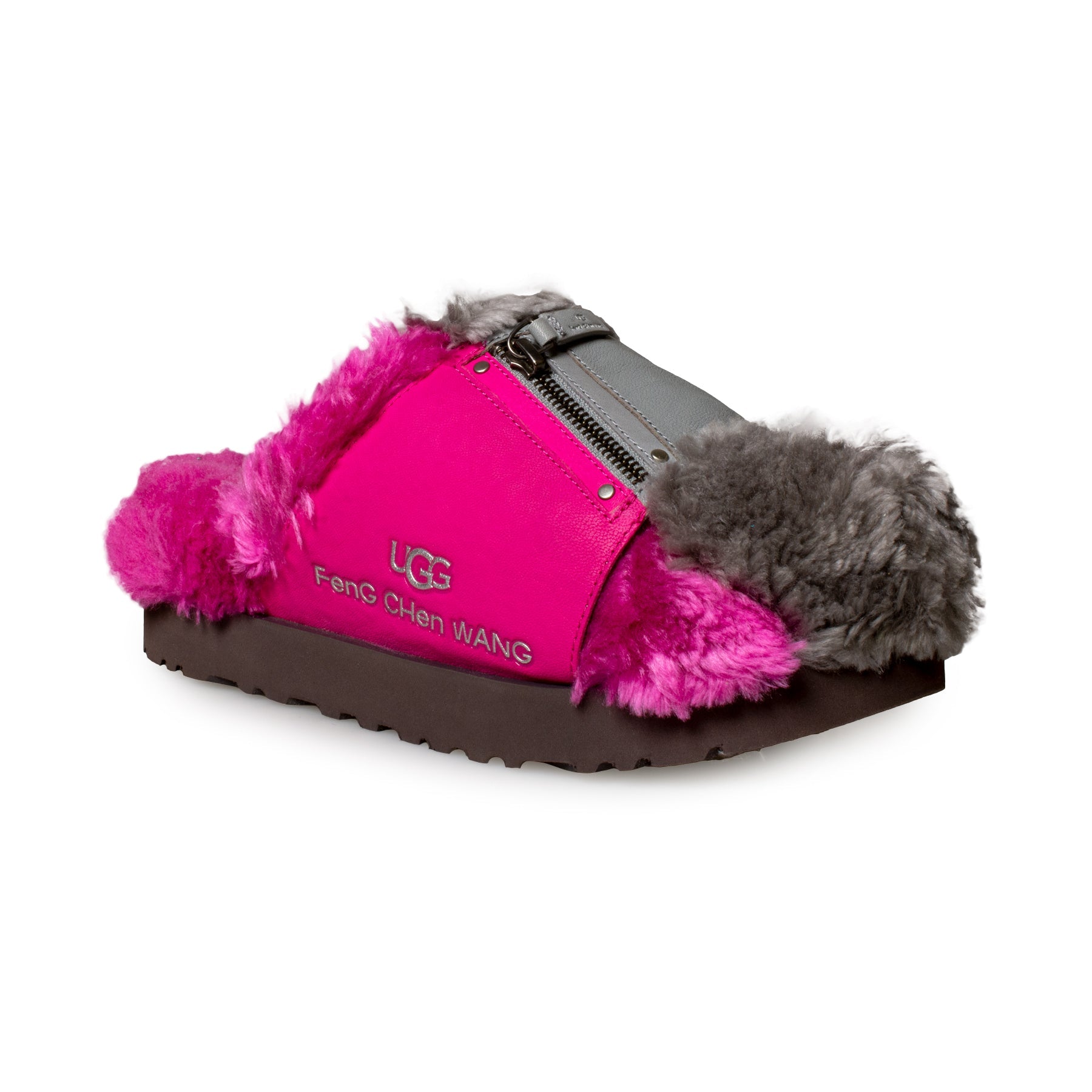 UGG X Feng Chen Wang Slide Pink Grey Slippers - Women's