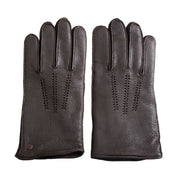 UGG Tech Lambswool Lined Leather Brown Gloves - Men's