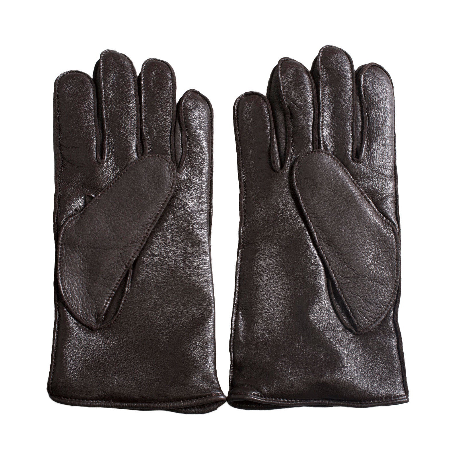 UGG Tech Lambswool Lined Leather Brown Gloves - Men's