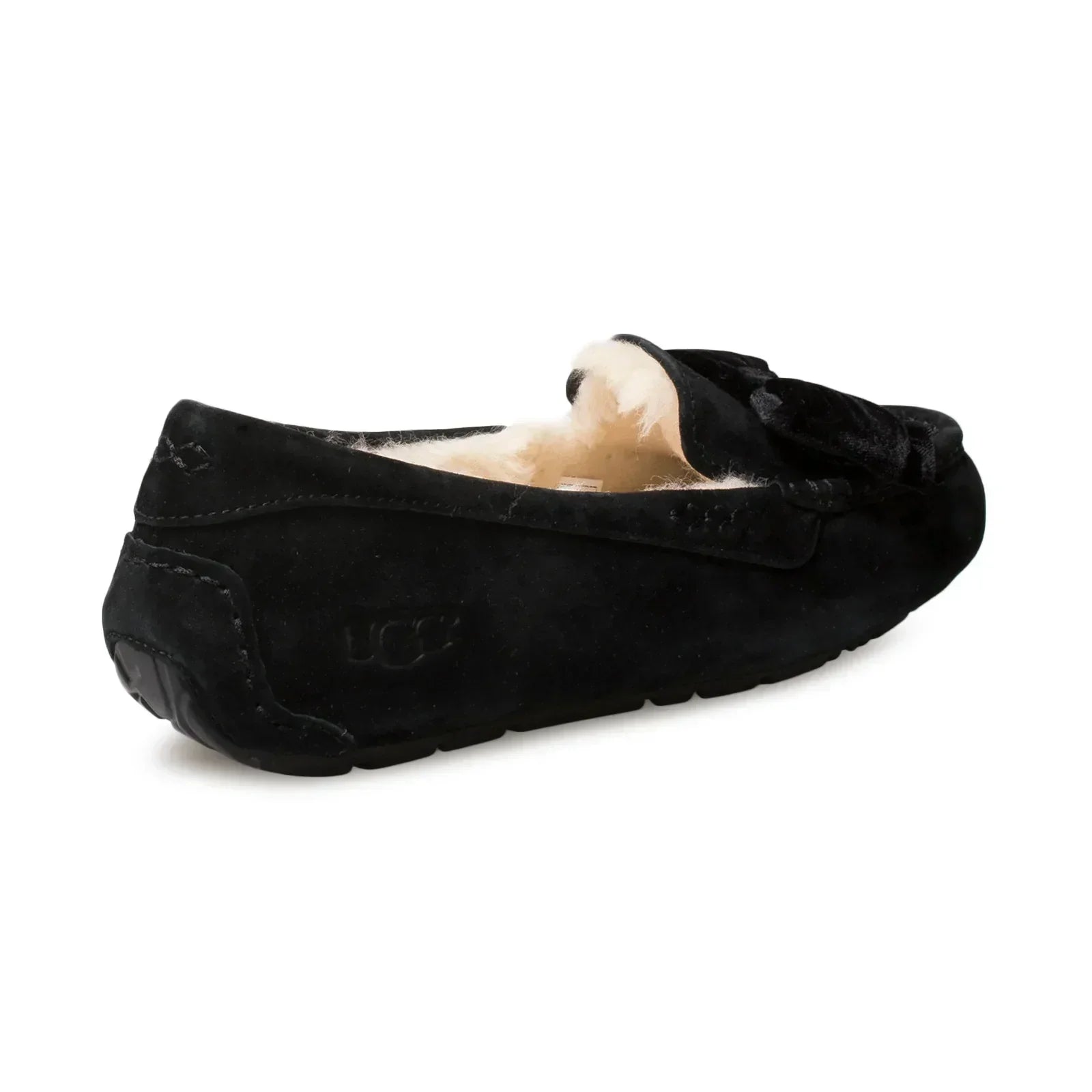 UGG Clara Velvet Ribbon Black Slippers - Women's