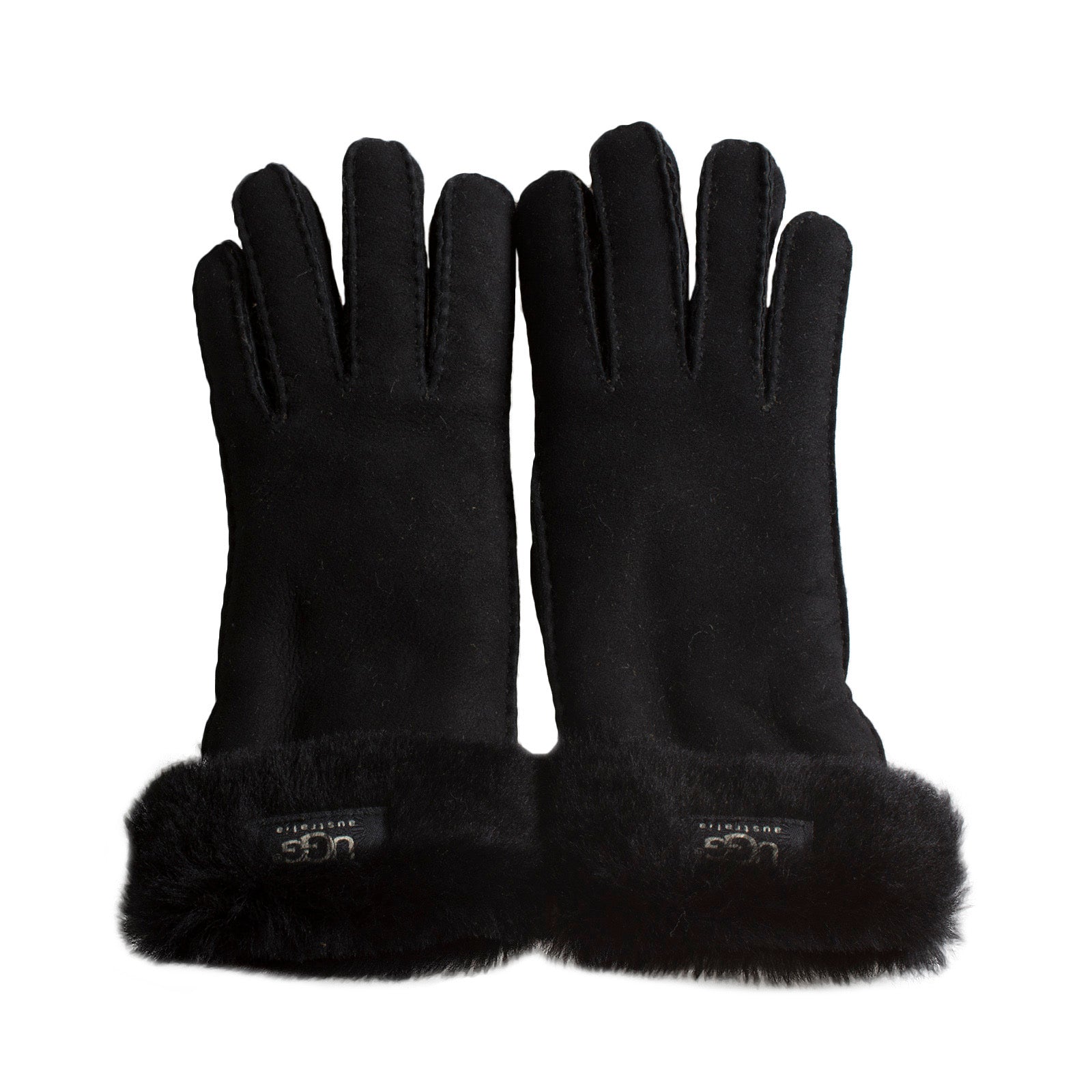 UGG Turn Cuff Black Gloves - Women's