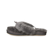 UGG Fluff Flip Flop III Grey Slippers - Women's