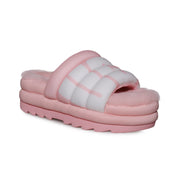 UGG Maxi Slide Logo Pink Scallop Slippers - Women's