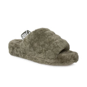 UGG Fluff Yeah Burnt Olive Slippers - Women's