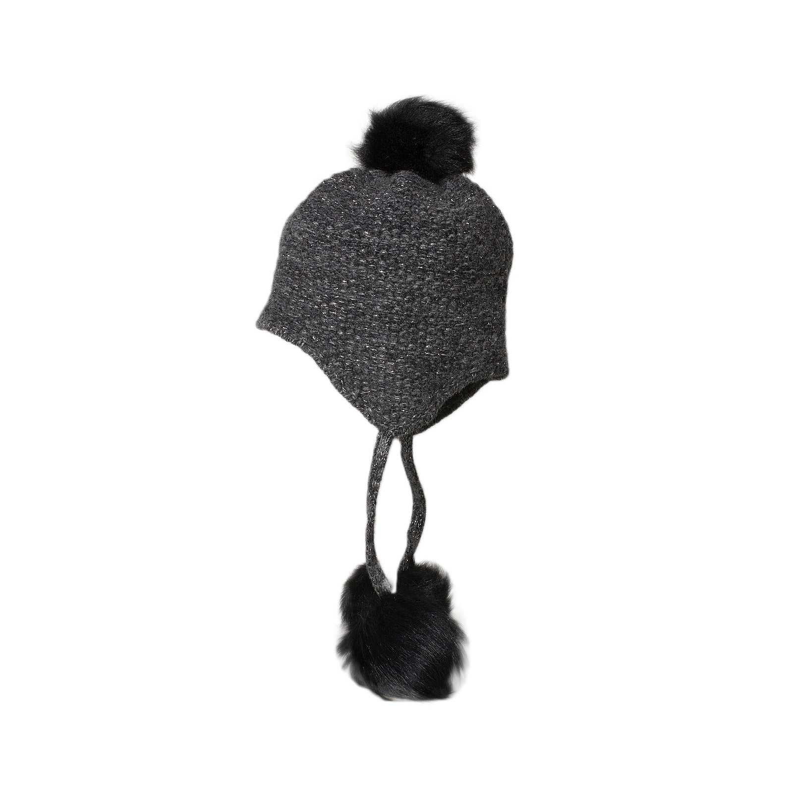 UGG Tri Pom Cashmere Charcoal Heather Hat - Women's