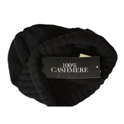 UGG Oliv Wide Cuffed Cashmere Beanie Black - Women's