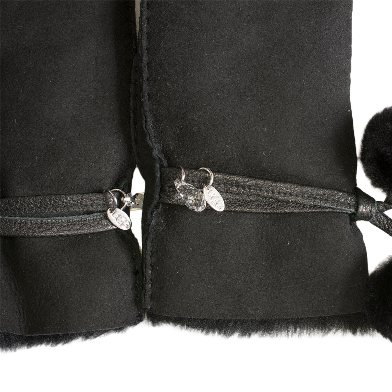 UGG Brita Sheepskin Black Gloves - Women's