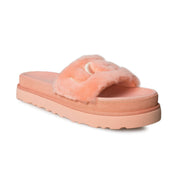 UGG Laton Fur Slide Baby Pink Slippers - Women's