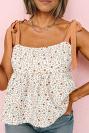 Floral Tie-Shoulder Babydoll Cami