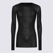 Rick Owens Black Viscose Knitwear