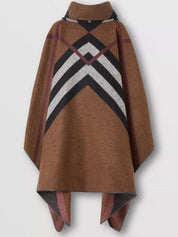 Chevron Check Poncho