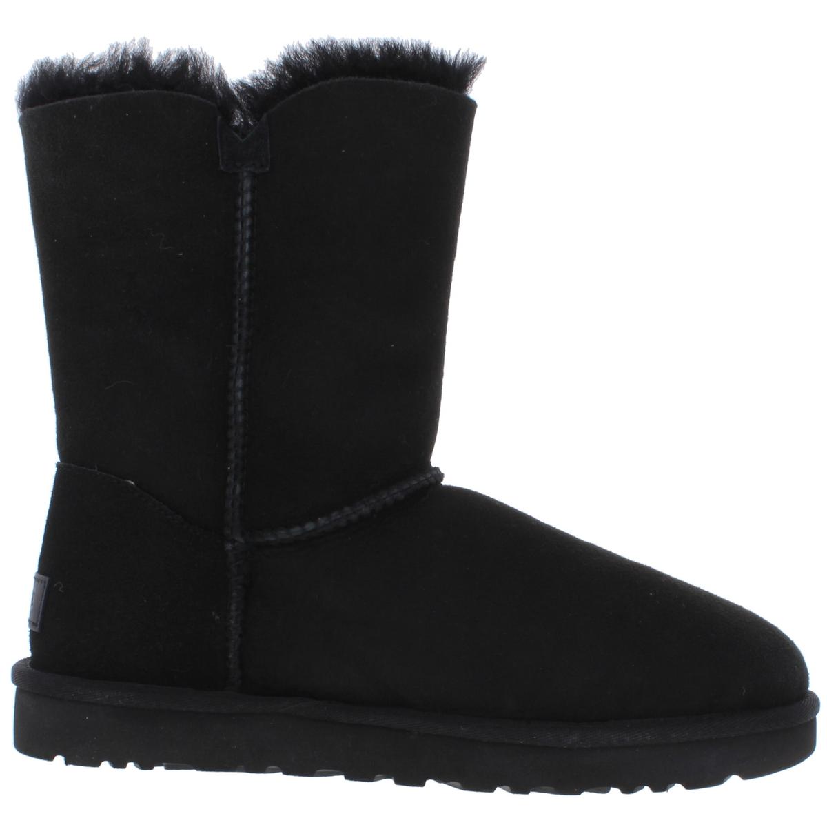 Bailey Zip Short Womens Suede Shearling Winter Boots