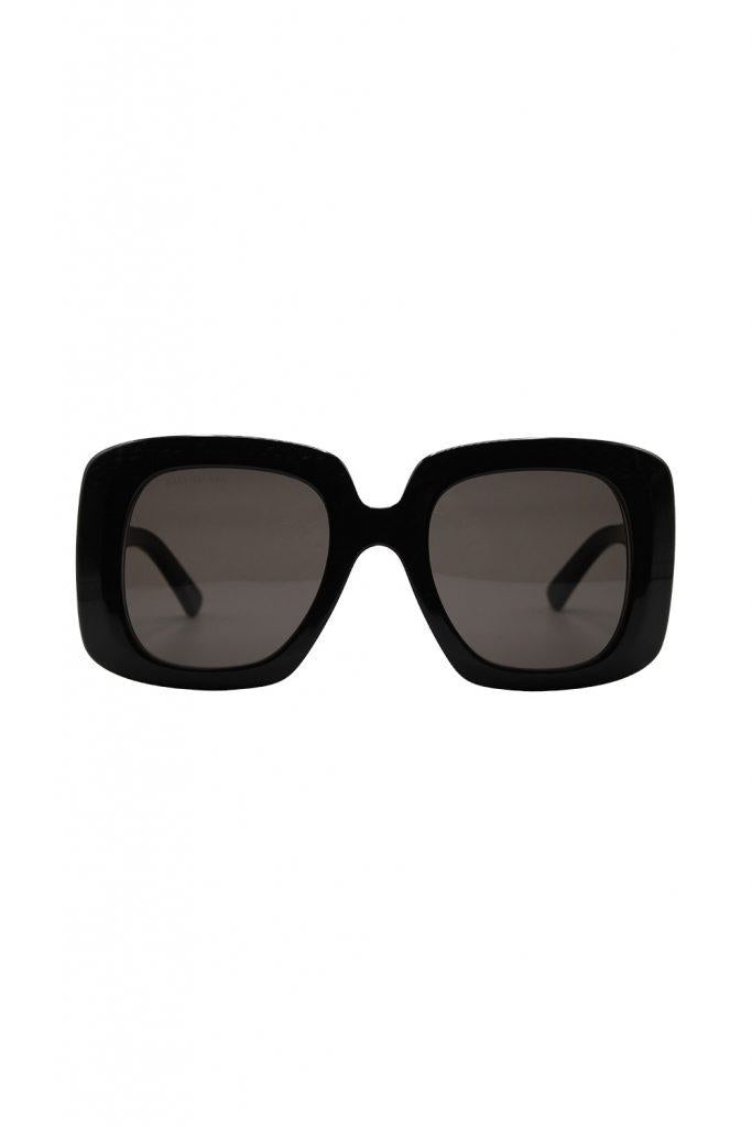 Balenciaga Shiny Black Square-Frame Sunglasses Accessories