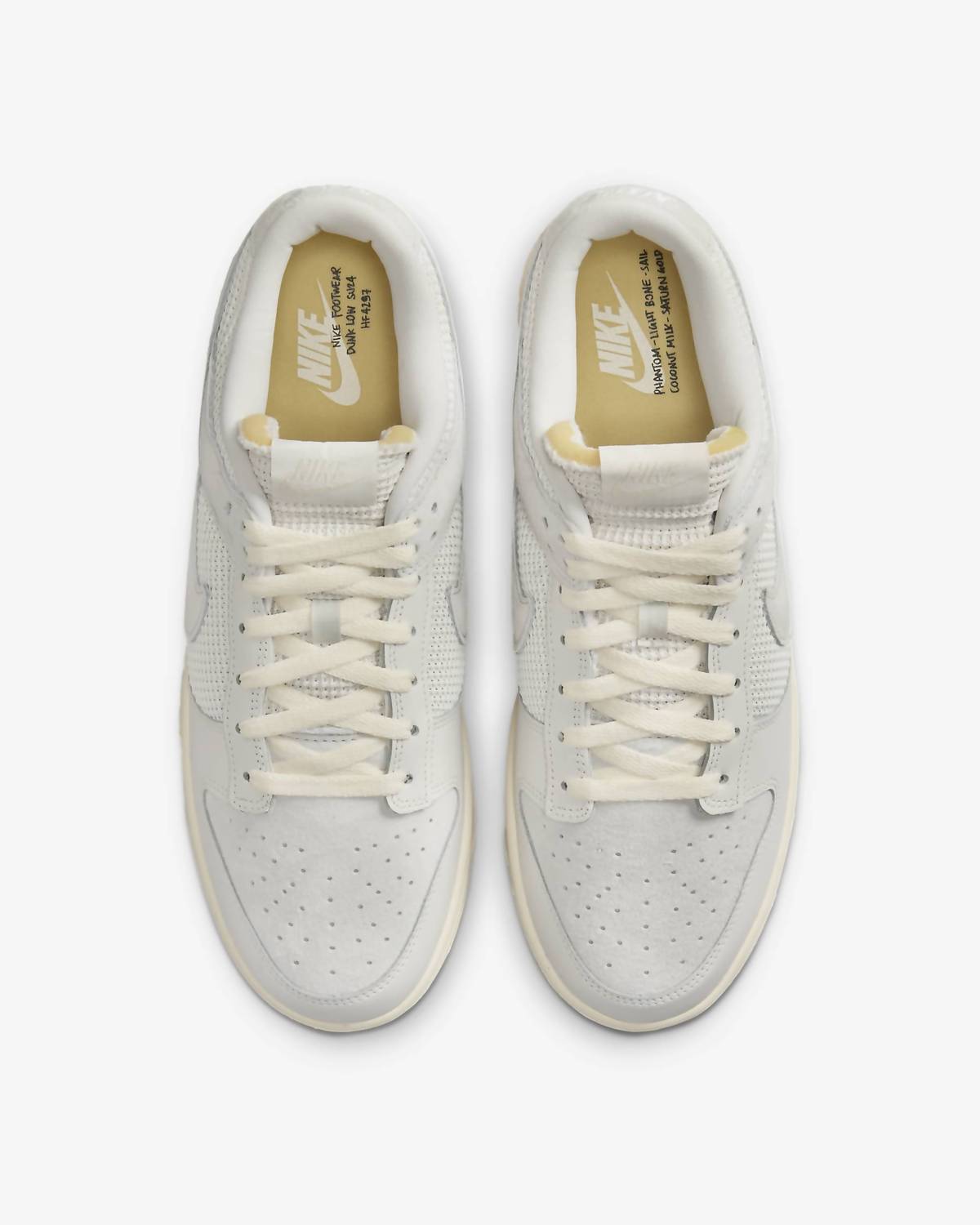 Men's Dunk Low Waffle Sneaker In Phantom/sail/coconut Milk/light Bone