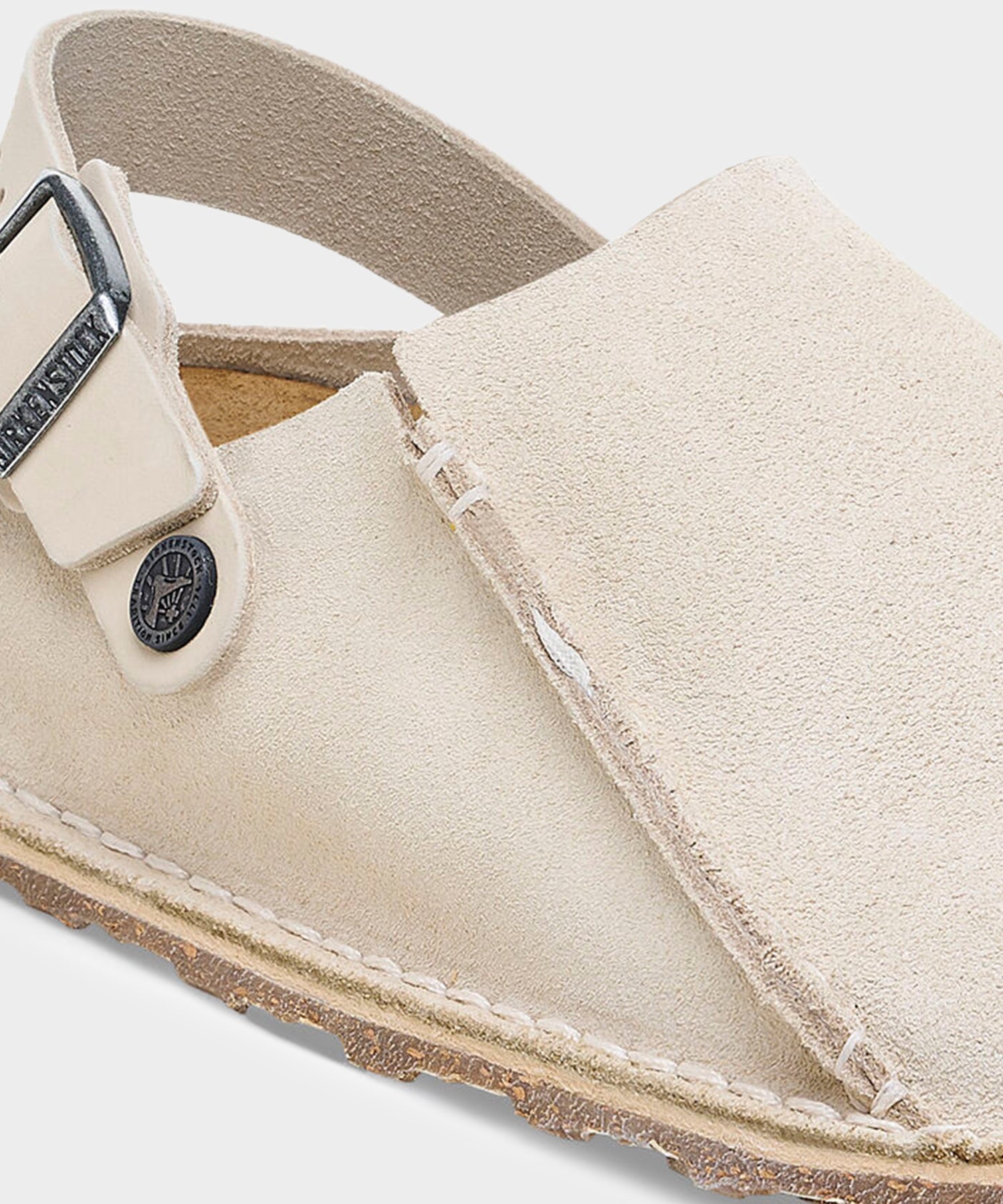 Birkenstock Lutry Premium Suede in Eggshell